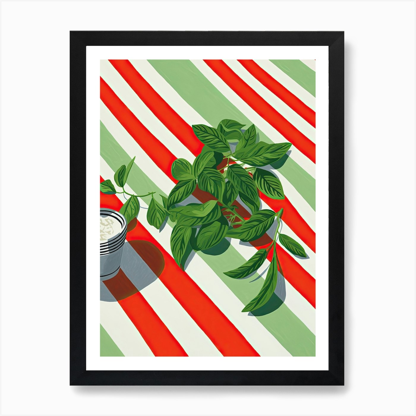 Basil Summer Illustration 9 Art Pri Framed Wall Art Poster Canvas Print Picture - Picture 2 of 4