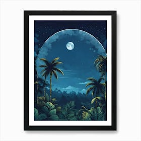 Moonlight In The Jungle Art Print