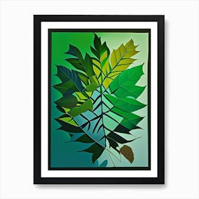 Tree Of Heaven Leaf Vibrant Inspired Art Print