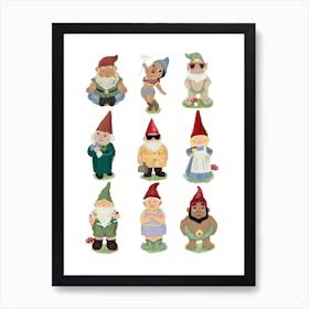 Garden Gnomes Art Print