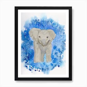 Elephant Splash Art Print