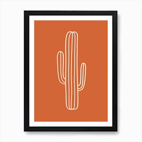 Cactus Line Drawing Organ Pipe Cactus 1 Art Print