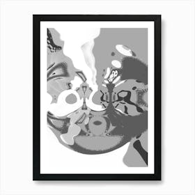 Abstract Black And White 1 Art Print