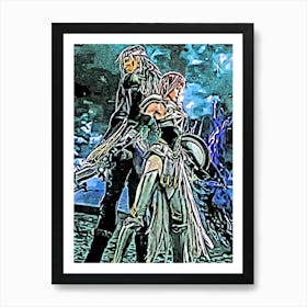 Two Hero Final Fantasy Videogame 1 Art Print