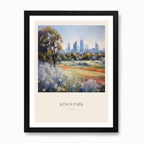 Kings Park Perth Australia 4 Vintage Cezanne Inspired Poster Art Print