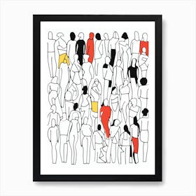 Body Positive Stand Out In The Crowd  Art Print