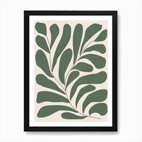 Tropical Leaves Green 1 Art Print