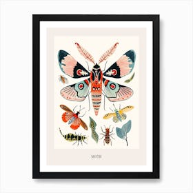 Colourful Insect Illustration Moth 18 Poster Art Print