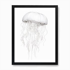 Turritopsis Dohrnii Importal Jellyfish Watercolour 8 Art Print