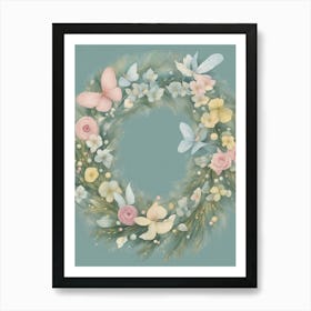 Spring Wreath Art Print