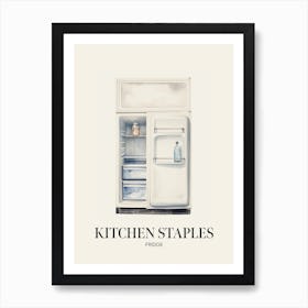 Kitchen Staples Fridge 3 Art Print