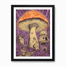 Purple Mushroom 4 Art Print
