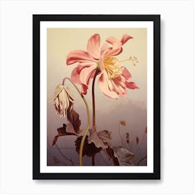 Floral Illustration Columbine 2 Art Print