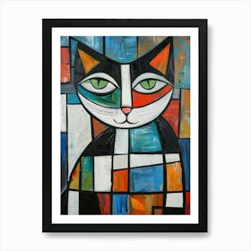 Cat With Green Eyes 3 Art Print