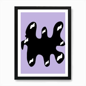 Lilac Abstract Movement Art Print