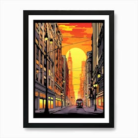 Istiklal Avenue Modern Pixel Art 3 Art Print