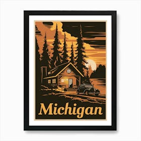 Vintage Travel Poster Michigan 1 Art Print