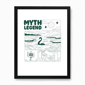 Myth Legend Loch Ness Art Print