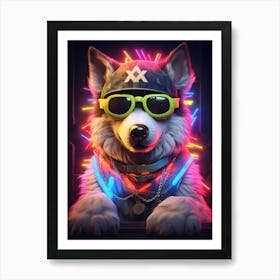 Alaskan Husky Dog Art Print