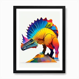 Protoceratops Primary Colours Dinosaur Art Print