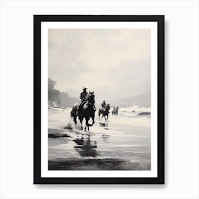 A Horse Oil Painting In Camps Bay Beach, South Africa, Portrait 4 Art Print