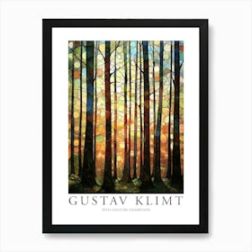 Gustav Klimt Print Trees Forest Painting Klimt Exhibition Poster Painting Floral Decor Art Print