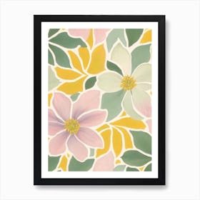 Magnolia Pastel Floral 2 Flower Art Print