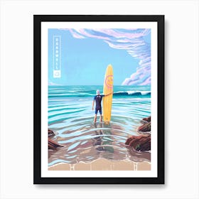 Surf Cornwall Art Print