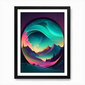 Aurora Comic Space Space Art Print