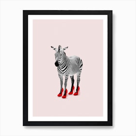 Zebra Heels Art Print