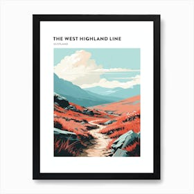 The West Highland Line Scotland 5 Hiking Trail Landscape Poster Art Print