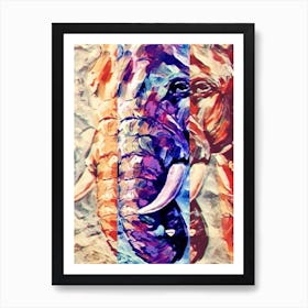 Modern Elephants Art Print