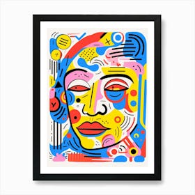 Pop Art Open Eye Face Illiustration Art Print