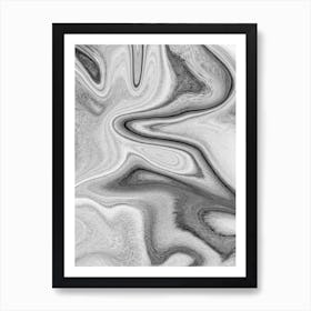 Grey Marble Art Print