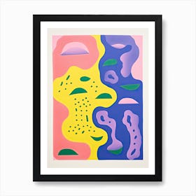 Abstract Landscape Risograph Style 31 Art Print