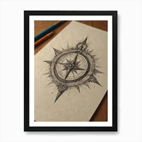 Compass 2 Art Print