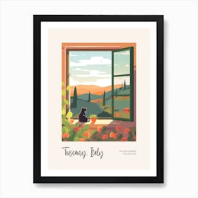 Tuscany Cat On A Window 2 Italian Summer Collection Art Print