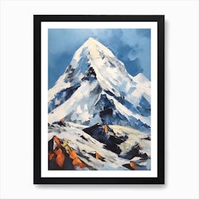 Mount Everest Nepal Tibet 6 Mountain Painting Art Print