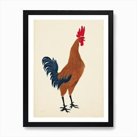 Rooster Illustration Bird Art Print