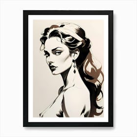 Silent Strength: Portrait Of A Topless Woman Art Print