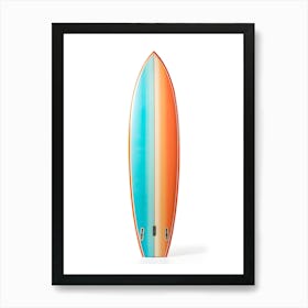 Orange And Blue Surfboard Art Print