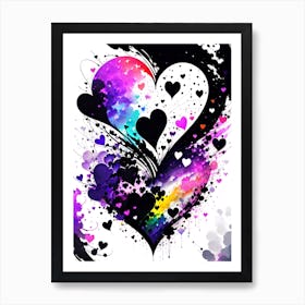 Rainbow Hearts Art Print