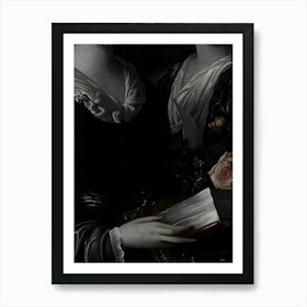 Two Women Holding A Book Art Print