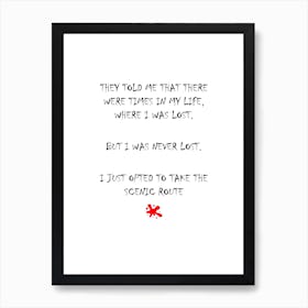 Never Lost Art Print