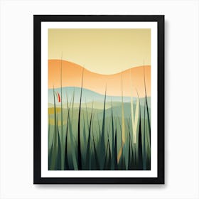 Grasslands Abstract Minimalist 6 Art Print