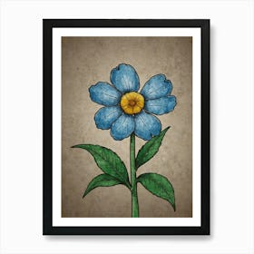 Forget Me Not Flower 1 Art Print