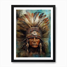 Indian Chief, Native american Art Print