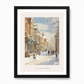 Vintage Winter Poster York United Kingdom 1 Art Print