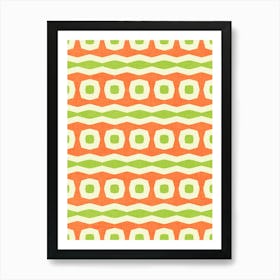 Modern Geometric Waves In Citrus Grove Art Print