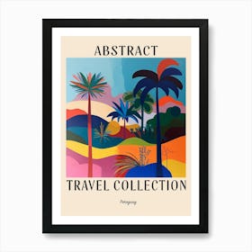 Abstract Travel Collection Poster Paraguay 2 Art Print